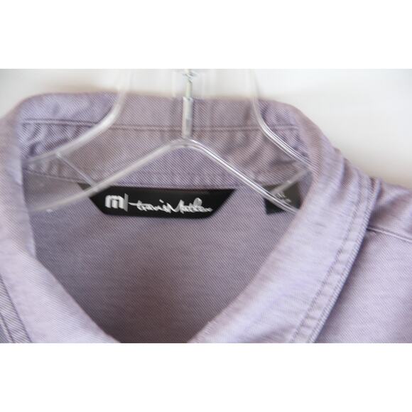 Travis Mathew Performance Polo Shirt Mens XL Purple Golf Oceanside Heather - Picture 4 of 9